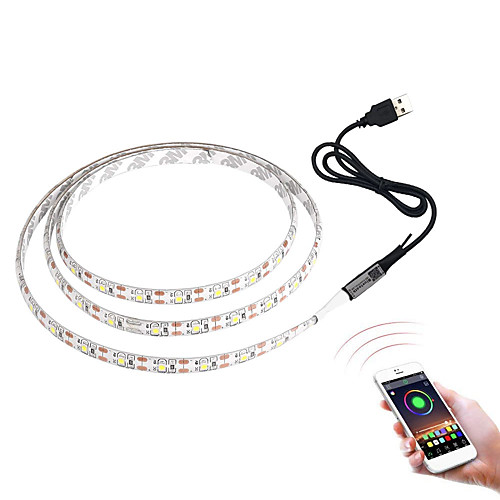 

Brelong 3528smd 9 мм RGB световая полоса 2 м 120led фоновый свет ТВ Bluetooth приложение управления с регулируемой яркостью голая доска не является водонепроницаемой