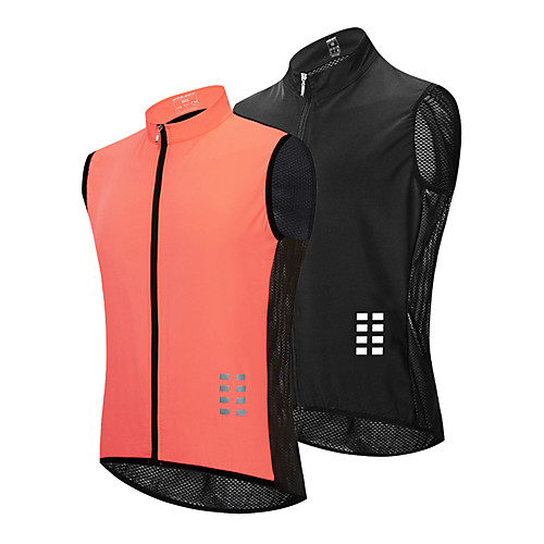 

WOSAWE Men's Sleeveless Cycling Jersey Cycling Vest Black Orange Bike Vest / Gilet Jersey Mountain Bike MTB Road Bike Cycling Breathable Moisture Wicking Quick Dry Sports Polyster Clothing Apparel