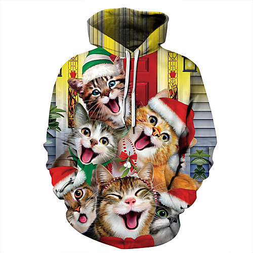 

Men's Plus Size Hoodie Color Block / 3D / Cartoon Hooded Halloween / Christmas Rainbow US32 / UK32 / EU40 US34 / UK34 / EU42 US36 / UK36 / EU44 US40 / UK40 / EU48 US42 / UK42 / EU50 US44 / UK44