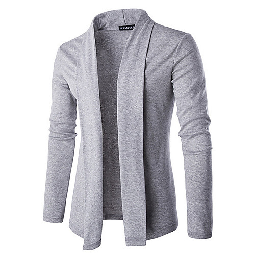 

Men's Solid Colored Long Sleeve Cardigan Sweater Jumper, Collarless Black / Light gray / Red US32 / UK32 / EU40 / US34 / UK34 / EU42 / US36 / UK36 / EU44