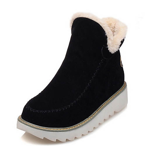 

Women's Boots Flat Heel Round Toe Suede Booties / Ankle Boots Fall & Winter Black / Brown / Beige