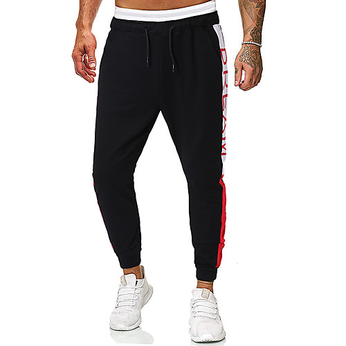 

Men's Sporty Jogger Pants - Letter Printed Black US32 / UK32 / EU40 US34 / UK34 / EU42 US36 / UK36 / EU44