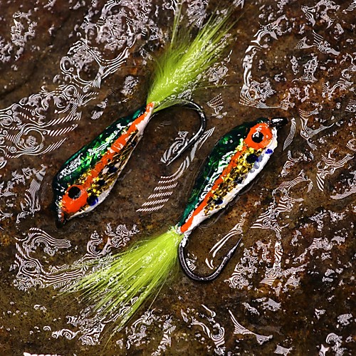 

2 pcs Flies Flies Sinking Bass Trout Pike Sea Fishing Fly Fishing Freshwater Fishing Metal / Lure Fishing