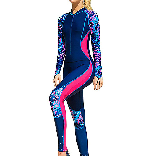 

SBART Women's Rash Guard Dive Skin Suit Diving Suit SPF30 UV Sun Protection Breathable Full Body Front Zip - Swimming Surfing Snorkeling Patchwork Spring, Fall, Winter, Summer / Stretchy / Quick Dry