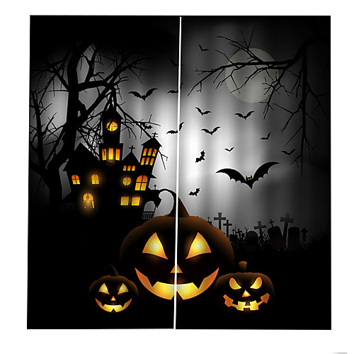 

индивидуальные оригинальные шторы для спальни / гостиной хэллоуин тема ужасов светонепроницаемые шторы