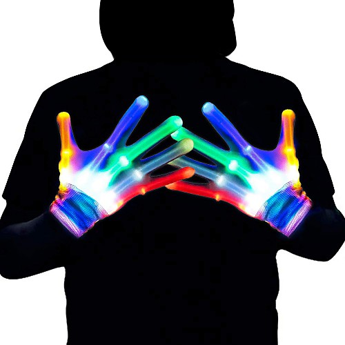 

красочные светящиеся перчатки 6 моделей светодиодные перчатки светодиодные волшебные перчатки новинка хэллоуин костюм ну вечеринку декоративные перчатки пара