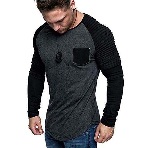 

Men's Daily Weekend T-shirt - Color Block Black