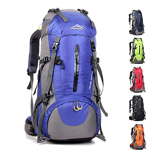 

50 L Hiking Backpack Rucksack Breathable Straps - Waterproof Breathable Shockproof Professional Outdoor Camping / Hiking Climbing Leisure Sports Oxford Black Navy Blue Orange / Yes