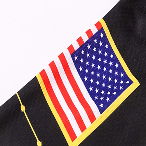 фото 21grams американский / сша флаги муж. с короткими рукавами велокофты - черный / желтый велоспорт джерси верхняя часть дышащий влагоотводящие быстровысыхающий виды спорта полиэстер эластан терилен Lightinthebox