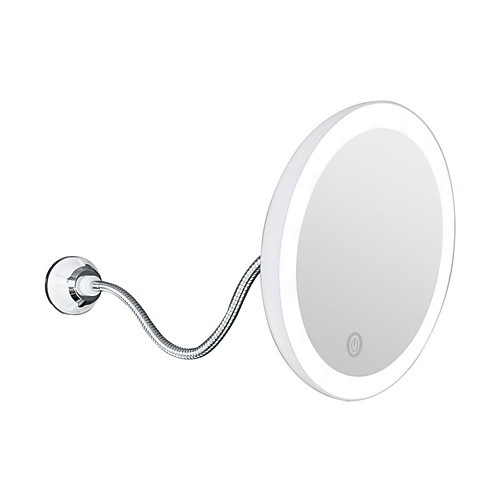 

10x Magnifying Flexible Mirror 360 Degree Suction Cup Rotating Makeup Mirror With Led Light