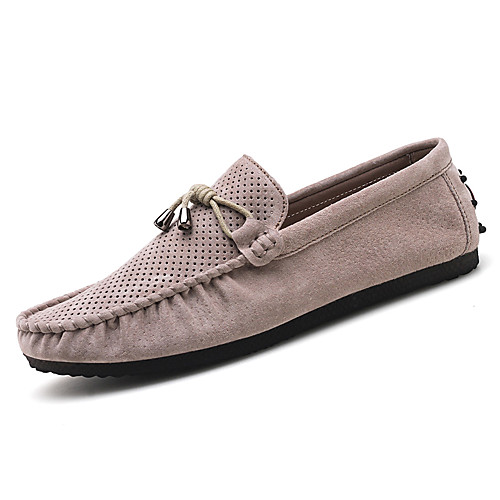 

Men's Moccasin PU Spring & Summer Vintage / Chinoiserie Loafers & Slip-Ons Breathable Black / Red / Gray / Outdoor