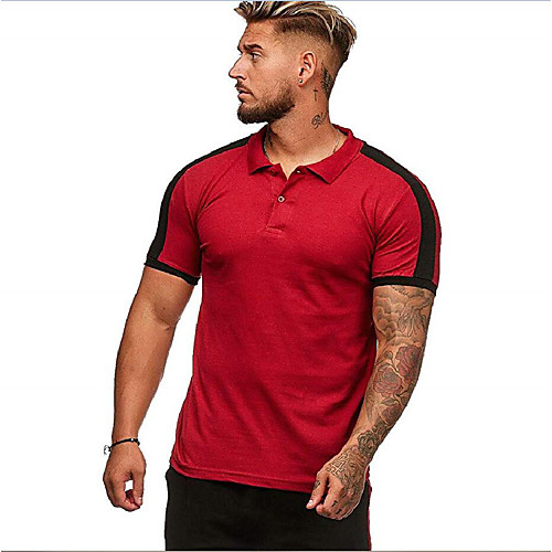 

Men's Daily Sports Basic / Street chic Polo - Solid Colored Army Green