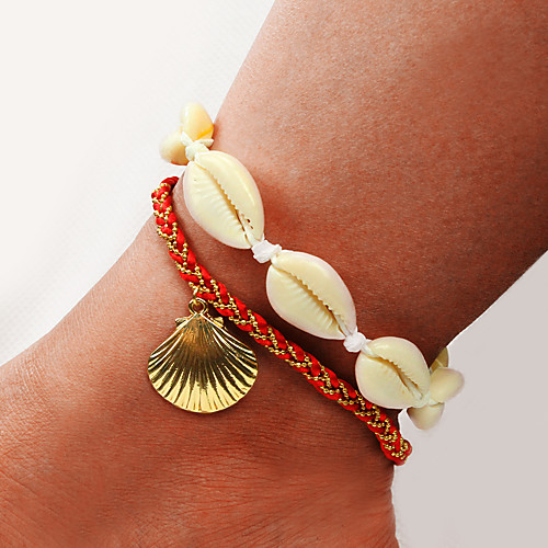 

Ankle Bracelet Women's Body Jewelry For Party Daily Shell Alloy Gold