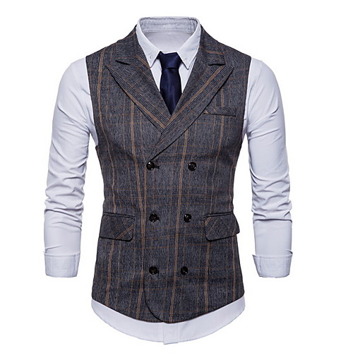 

Polyester Wedding Vests Plaid / Checkered