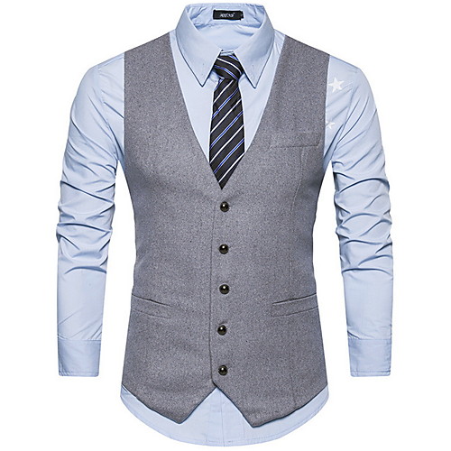 

Polyester Wedding Vests Solid Colored