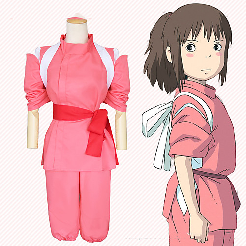 

Inspired by Spirited Away Chihiro Ogino Anime Cosplay Costumes Japanese Cosplay Suits Top / Pants / Belt For Women's