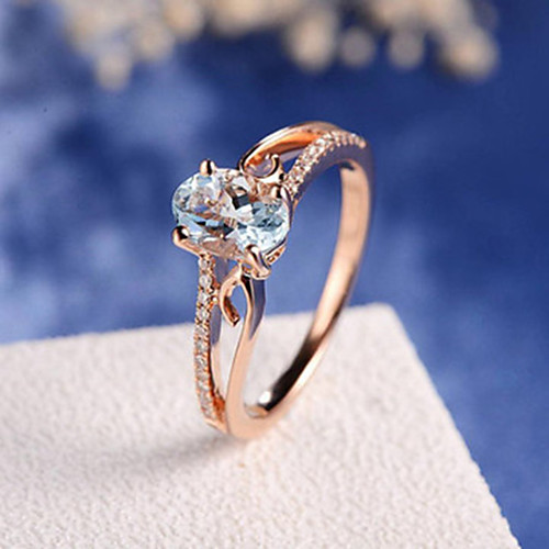 

Women's Ring 1pc Rose Gold Copper Circular Basic Korean Fashion Festival Jewelry