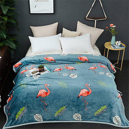 

Bed Blankets, Floral / Print / Simple Polyester Soft Comfy Blankets
