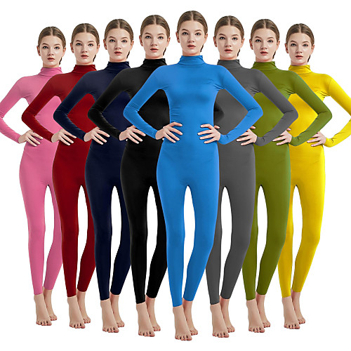 

Zentai Suits Cosplay Costume Catsuit Adults' Spandex Lycra Cosplay Costumes Sex Men's Women's Black / Nude / fluorescent green Solid Colored Halloween Carnival Masquerade / Skin Suit / Skin Suit
