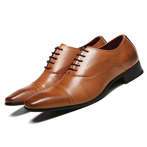 

Men's Comfort Shoes PU Fall & Winter Business / Casual Oxfords Breathable Black / Brown