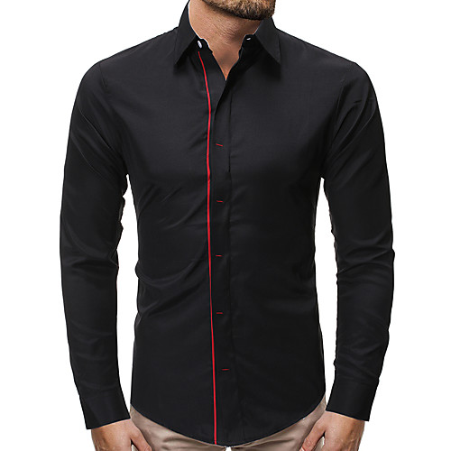 

Men's Daily Basic Shirt - Floral Rubik's Cube, Patchwork Black