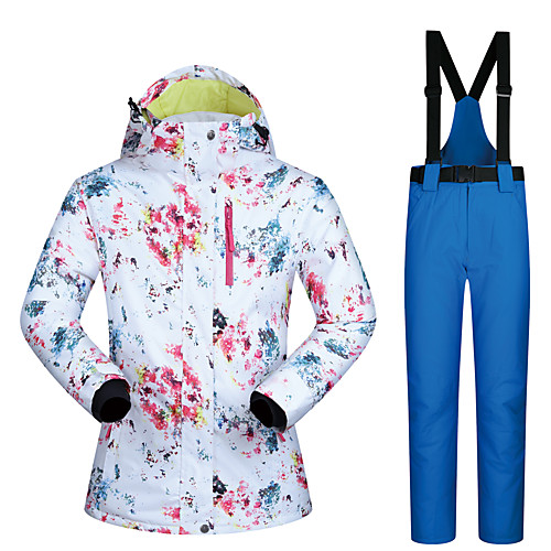 фото Mutusnow жен. лыжная куртка и брюки водонепроницаемость с защитой от ветра теплый катание на лыжах сноубординг зимние виды спорта полиэстер наборы одежды одежда для катания на лыжах Lightinthebox