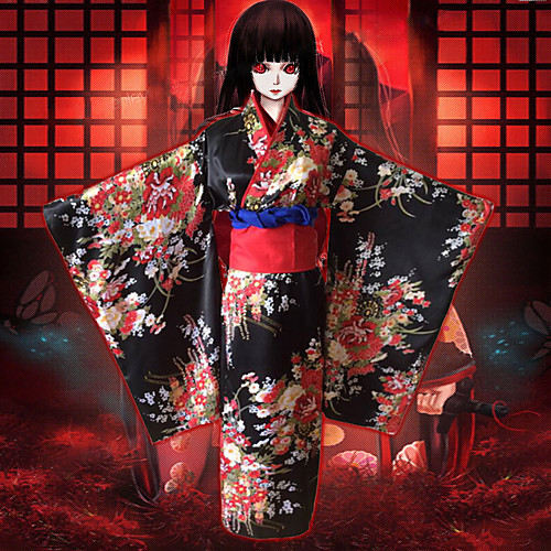

Вдохновлен Адская девочка Enma Ai Аниме Косплэй костюмы Японский Косплей Костюмы лук / кимоно Пальто / Пояс / лента Назначение Жен.