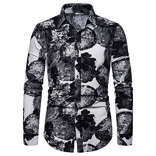 

Men's Daily Basic Shirt - Geometric / Color Block Rainbow