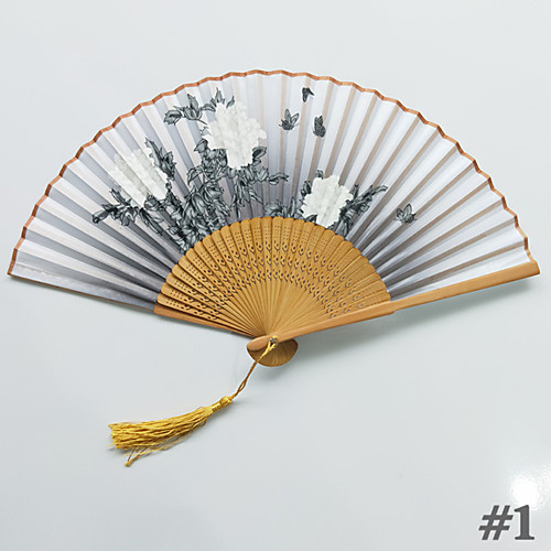

Hand Fans Silk Cloth Split Joint Wedding