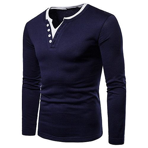 

Men's Daily Weekend Basic / Street chic T-shirt - Solid Colored Black