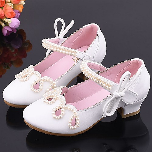

Девочки Детская праздничная обувь Полиуретан Обувь на каблуках Маленькие дети (4-7 лет) Белый / Розовый Лето