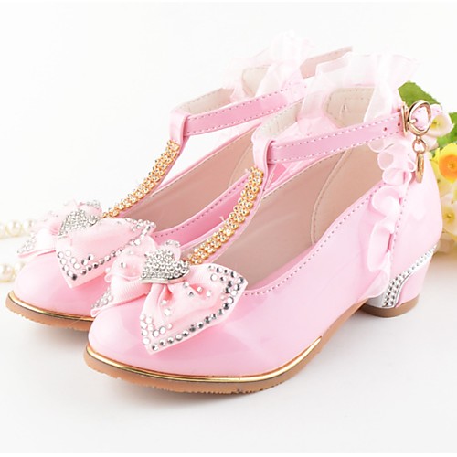 

Девочки Детская праздничная обувь Полиуретан Обувь на каблуках Маленькие дети (4-7 лет) Бант Белый / Розовый Лето