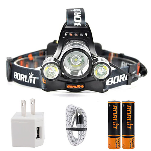 

Boruit B22 Headlamps 650 lm LED LED 1 Emitters 4 Mode with Batteries and USB Cable Zoomable Professional Adjustable Camping / Hiking / Caving Everyday Use Police / Military Black / Aluminum Alloy