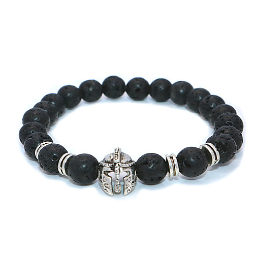 

Men's Women's Dark Purple Bead Bracelet Classic Helmet Casual / Sporty Ethnic Stone Bracelet Jewelry White For Daily Street