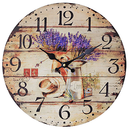 

Modern Contemporary / Fashion Wooden Round Classic Theme Indoor Battery Decoration Wall Clock Digital Wood Yes