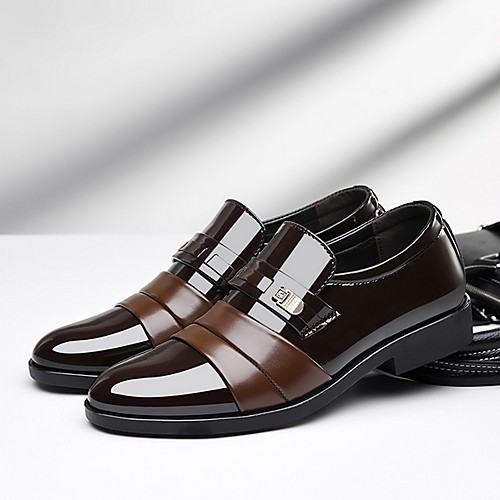 

Men's Formal Shoes PU Spring & Summer Oxfords Brown / Black