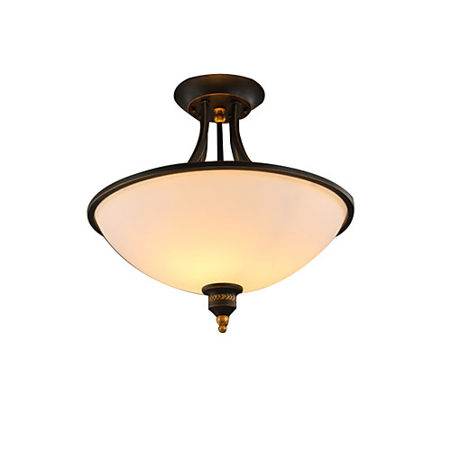 

Потолочный светильник ""Американский кантри"" Подвесной светильник с белым стеклянным абажуром Антикварный 3 лампы