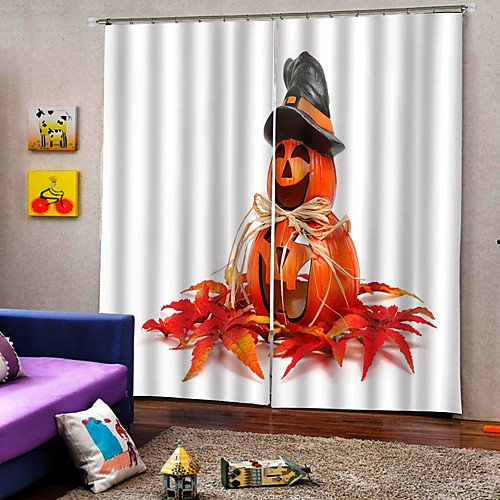 

Creative Blackout Custom Window Curtains 3D Digital Printing Halloween Theme Curtain Living Room /Bedroom Studio Fabric Curtain