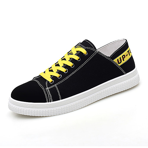 

Men's / Unisex Canvas Fall / Spring & Summer Casual / Preppy Sneakers Walking Shoes Breathable Black and White / Black / Yellow / White