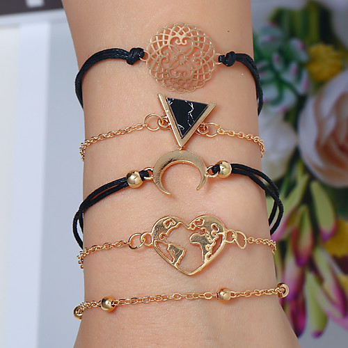 

Women's Bracelet Classic Wedding Birthday Vintage Theme European Trendy Casual / Sporty Ethnic French Alloy Bracelet Jewelry Gold For Date Festival