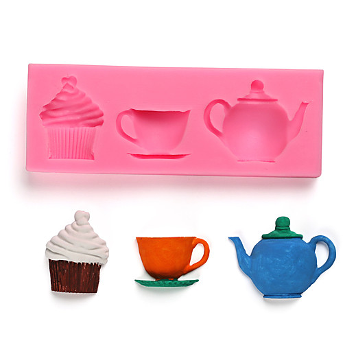 

Teapot Cup afternoon Tea Cake Silicone Mold Sugar Chocolate Cake Decoration Tool Kitchen Baking Tools