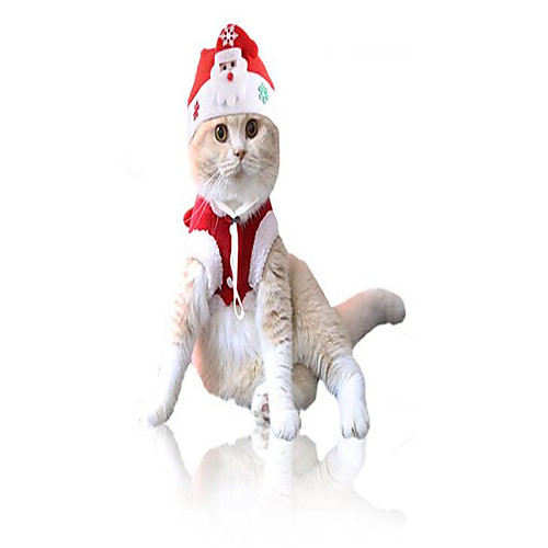 фото Грызуны собаки коты платки и шапочки одежда для собак мультипликация классика рождество белый красный полиэстер / хлопок костюм назначение хаски ши-тцу той-пудель осень зима рождество Lightinthebox