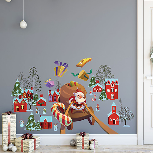 фото Декоративные наклейки на стены - простые наклейки / праздник стены стикеры пейзаж / рождество гостиная / спальня / кухня Lightinthebox