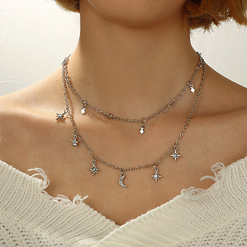 

Women's Necklace Friends European Romantic Casual / Sporty Sweet Chrome Gold Silver 48 cm Necklace Jewelry 1pc For Street Festival