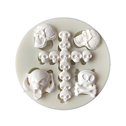 

1 шт. Хэллоуин серии черепа жидкие силиконовые формы мягкий торт керамика глина инструменты моделирования