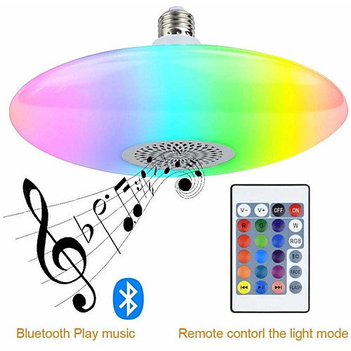 

музыкальная лампа bluetooth rgbw мощная лампа накаливания 45w нло-лампа bluetooth музыка нло интеллектуальная 16-цветная лампа