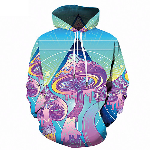 

Men's Casual Hoodie - 3D Light Blue US32 / UK32 / EU40