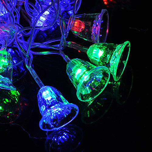 

1,5 м рождественский колокольчик огни 10 светодиодов теплый белый / RGB / белый / рождественский ночной свет / вечеринка / декоративные / с батарейным питанием 1 комплект