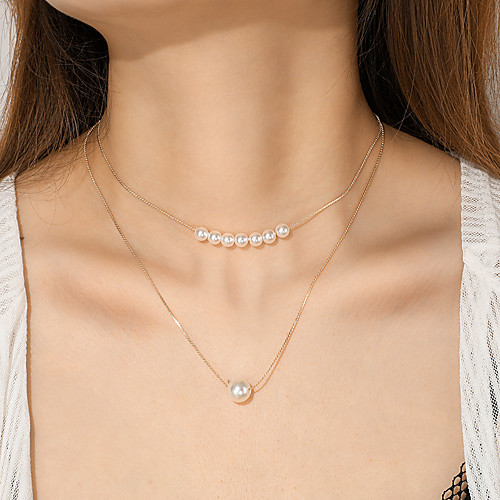 

Women's Necklace Friends European Romantic Casual / Sporty Sweet Chrome Gold 40 cm Necklace Jewelry 1pc For Street Festival