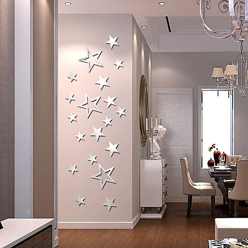 

Декоративные наклейки на стены - Зеркальные стикеры 3D Спальня / Столовая